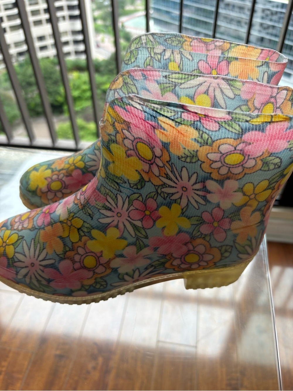 Floral Rain Boots for Women - Multicolor